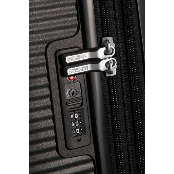 Troler AMERICAN TOURISTER Spinner SoundBox, 77 cm, negru