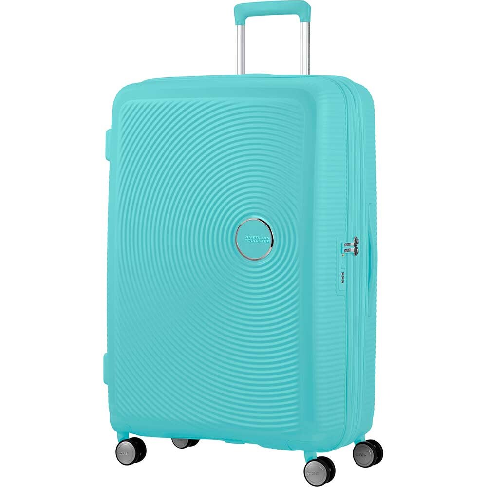 Troler AMERICAN TOURISTER Soundbox, 77 cm, albastru