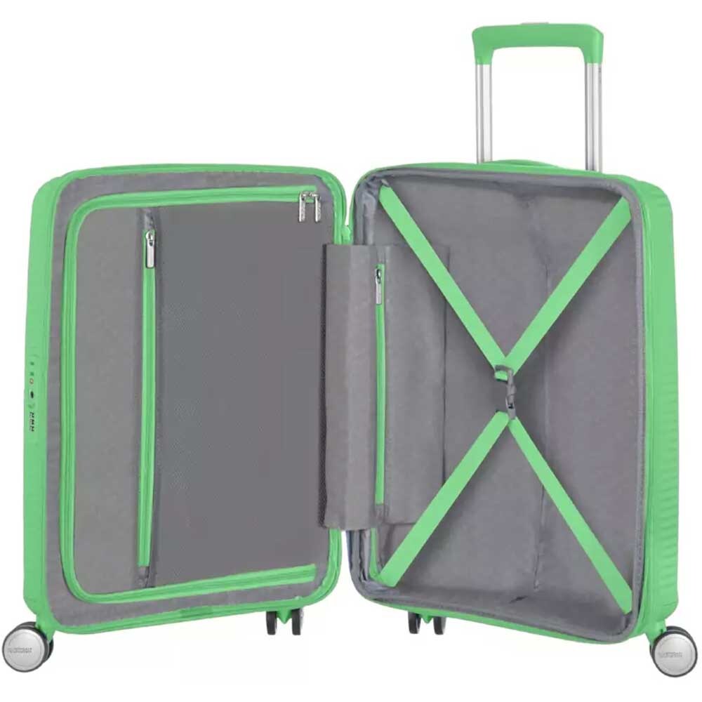 Troler AMERICAN TOURISTER Soundbox, 55 cm, verde deschis