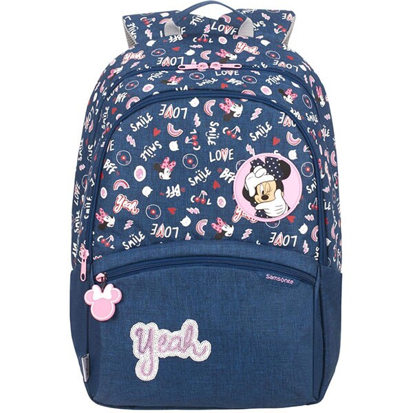 Ghiozdan SAMSONITE Funtime Disney Minnie Doodles L, albastru-roz