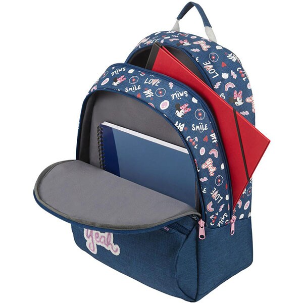 Ghiozdan SAMSONITE Funtime Disney Minnie Doodles L, albastru-roz