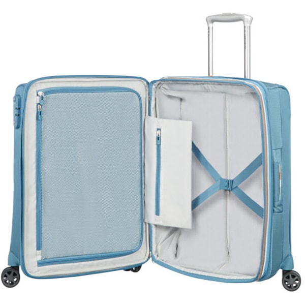 Troler SAMSONITE Spinner Duosphere, 55 cm, albastru deschis
