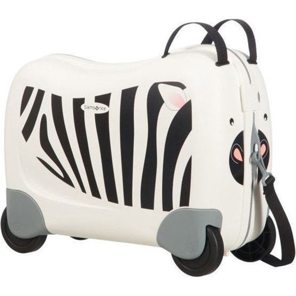 Troler copii SAMSONITE Dream Rider Zebra Zeno, 37 cm, alb-negru