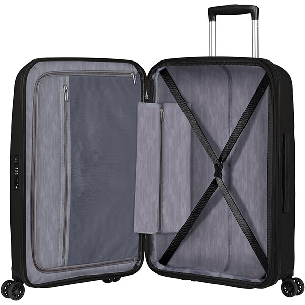Troler AMERICAN TOURISTER Spinner Bon Air DLX, 66 cm, negru