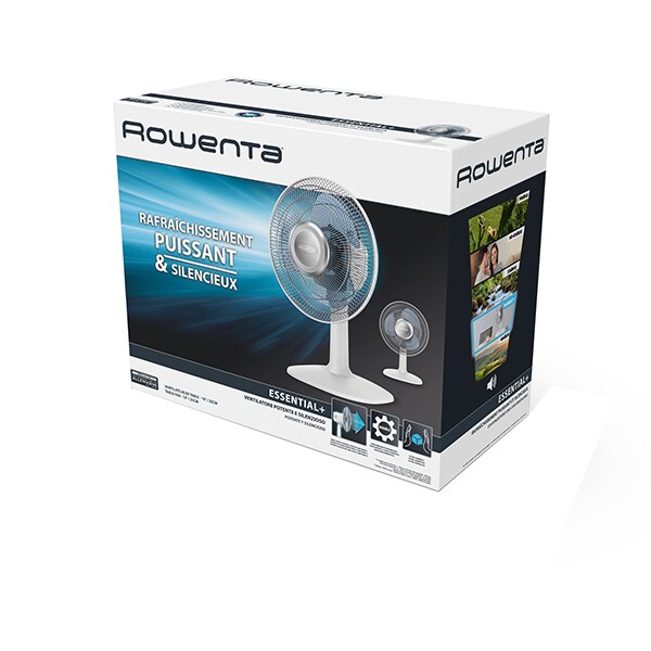 Ventilator de birou ROWENTA VU2310F0, 2 trepte viteza, 25cm, 28W, alb