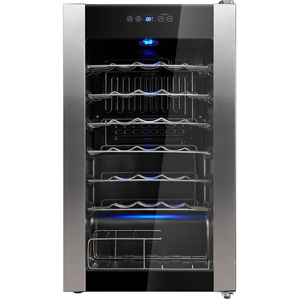 Racitor de vinuri VORTEX VWC9SBK01M, 34 sticle, H 84.2 cm, Clasa G, negru