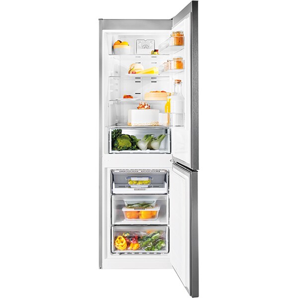 Combina frigorifica WHIRLPOOL WFNF 81E OX, No Frost, 320 l, H 188.9 cm, Clasa F, inox