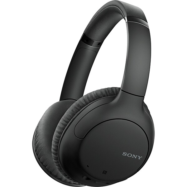 Casti SONY WH-CH710NB, Bluetooth, On-ear, Microfon, NFC, Dual Noise Sensor, Mod Ambient Sound, Google Assistant, negru