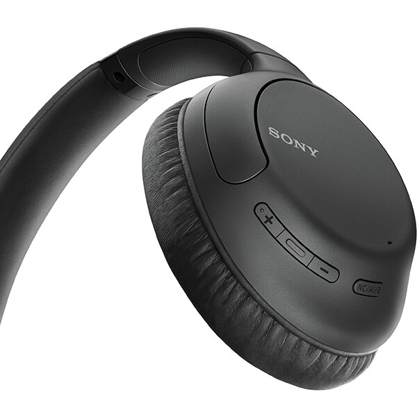 Casti SONY WH-CH710NB, Bluetooth, On-ear, Microfon, NFC, Dual Noise Sensor, Mod Ambient Sound, Google Assistant, negru