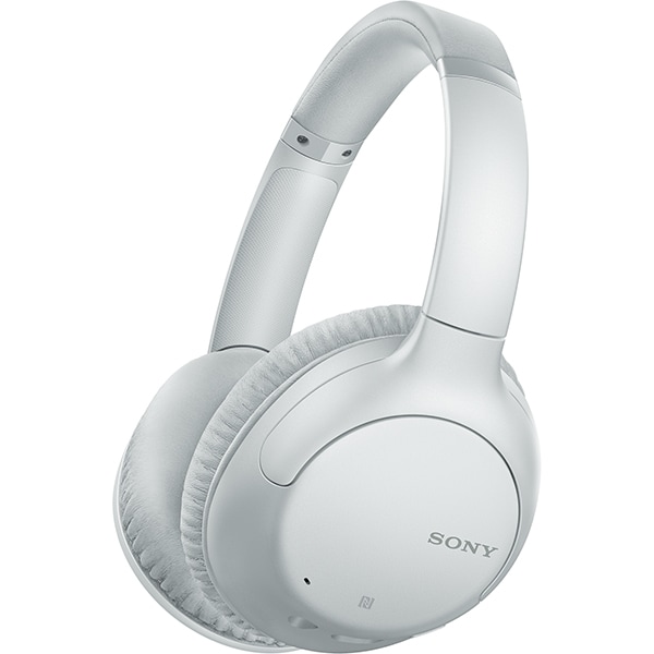 Casti SONY WH-CH710NW, Bluetooth, On-ear, Microfon, NFC, Dual Noise Sensor, Mod Ambient Sound, Google Assistant, alb