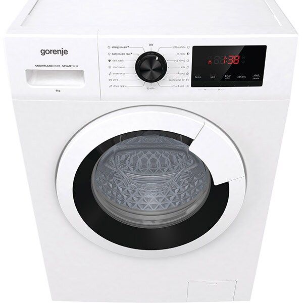 Masina de spalat rufe frontala slim GORENJE WHP62ES, 6 kg, 1200rpm, Clasa E, alb