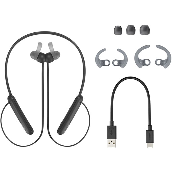 Casti SONY WI-SP510B, Bluetooth, In-ear, Microfon, EXTRA BASS, negru