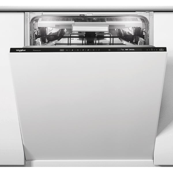 Masina de spalat vase incorporabila WHIRLPOOL WIF 5O41 PLEGTS, 14 seturi, 11 programe, 60 cm, Clasa C, panou comanda negru