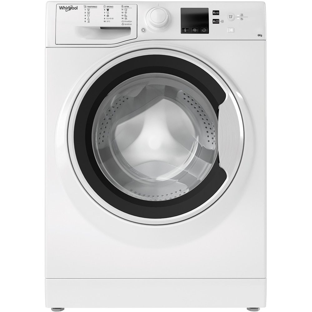 Masina de spalat rufe frontala WHIRLPOOL WRBSS 6215 W EU, 6 kg, 1200rpm, Clasa F, alb