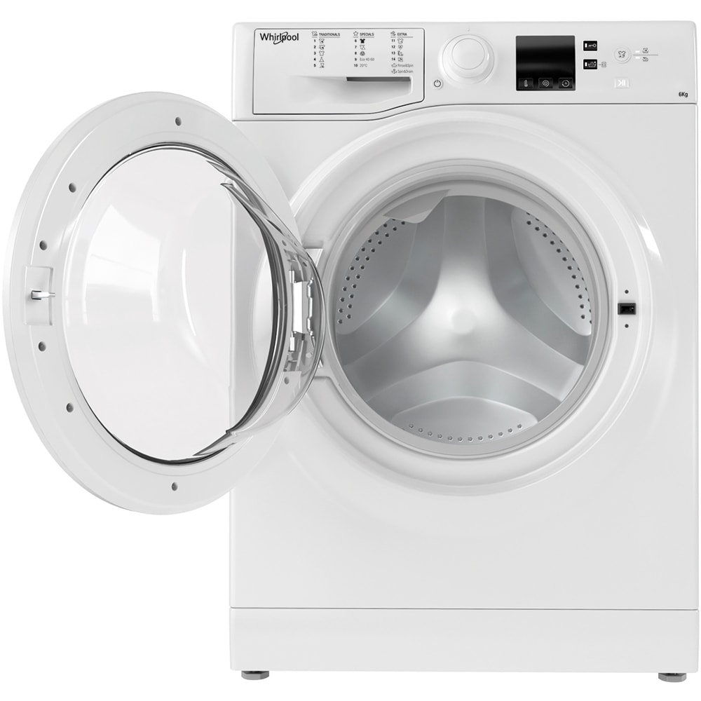 Masina de spalat rufe frontala WHIRLPOOL WRBSS 6215 W EU, 6 kg, 1200rpm, Clasa F, alb