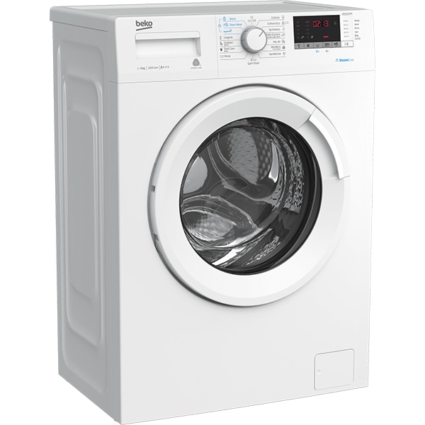 Masina de spalat rufe frontala BEKO WRE6512BWW, SteamCure, 6kg, 1000rpm, Clasa A+++, alb