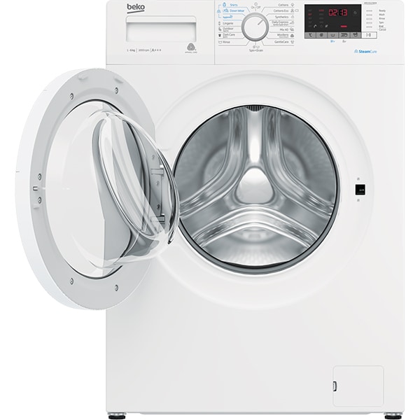 Masina de spalat rufe frontala BEKO WRE6512BWW, SteamCure, 6kg, 1000rpm, Clasa A+++, alb