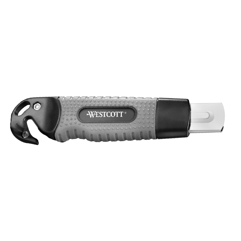 Cutter profesional confort-grip ALLOY WESTCOTT, 18 mm, otel inoxidabil, negru-gri