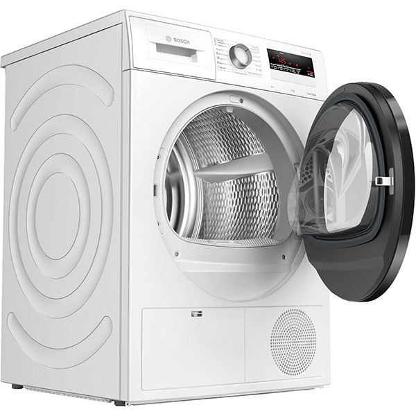 Uscator de rufe BOSCH WTH85204BY, Condensare si pompa de caldura, 8 kg, 16 programe, Clasa A++, alb
