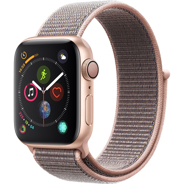 APPLE Watch Series 4 40mm Gold Aluminium Case, Pink Sand Sport Loop