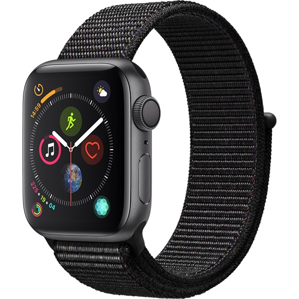 APPLE Watch Series 4 40mm Space Grey Aluminium Case, Black Sport Loop