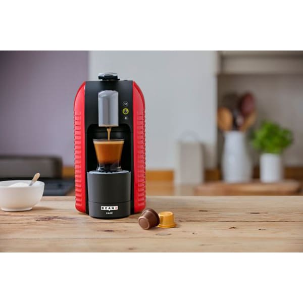 Espressor capsule BEANZ Wave 303647, 1l, 1450W, 19 bar, rosu-negru