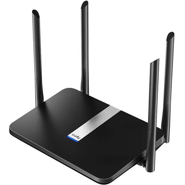 Router Wireless Gigabit CUDY X6, Dual-Band 574 + 1201 Mbps, negru