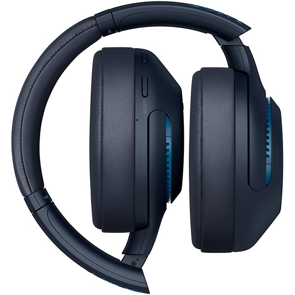 Casti SONY WHXB900N, Bluetooth, NFC, Over-Ear, Microfon, Noise Cancelling, albastru