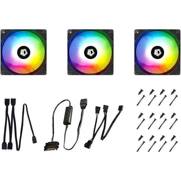 Kit 3 ventilatoare ID-COOLING XF-12025 ARGB, 120mm, XF-12025-ARGB-3