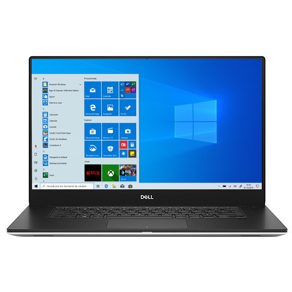 Laptop DELL XPS 15 7590, Intel Core i9-9980K pana la 5.0GHz, 15.6" 4K Touch, 32GB, SSD 1TB, NVIDIA GeForce GTX 1650 4GB, Windows 10 Pro, argintiu
