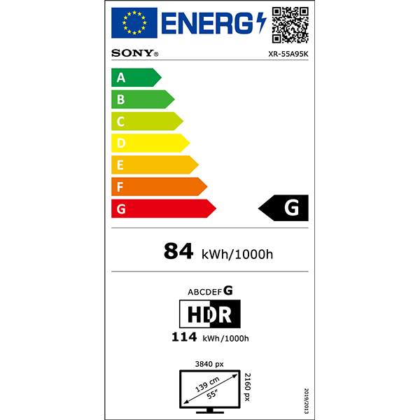 Televizor QD OLED Smart SONY BRAVIA XR55A95K, Ultra HD 4K, HDR, 139cm