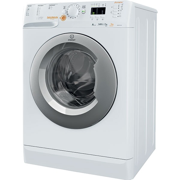 Masina de spalat rufe frontala cu uscator INDESIT XWDA751480XWSSSEU, 7/5 kg, 1400rpm, Clasa A, alb