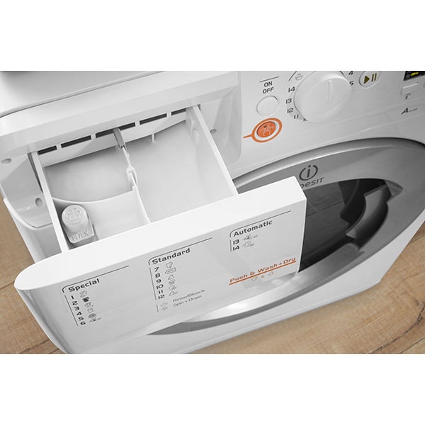 Masina de spalat rufe frontala cu uscator INDESIT XWDA751480XWSSSEU, 7/5 kg, 1400rpm, Clasa A, alb