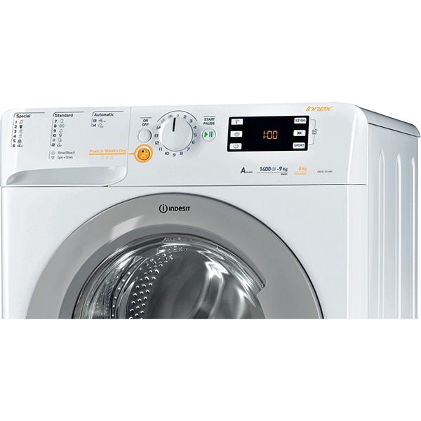 Masina de spalat rufe frontala cu uscator INDESIT XWDE 961480X WSSS EU, 9/6kg, 1400rpm, Clasa A, alb