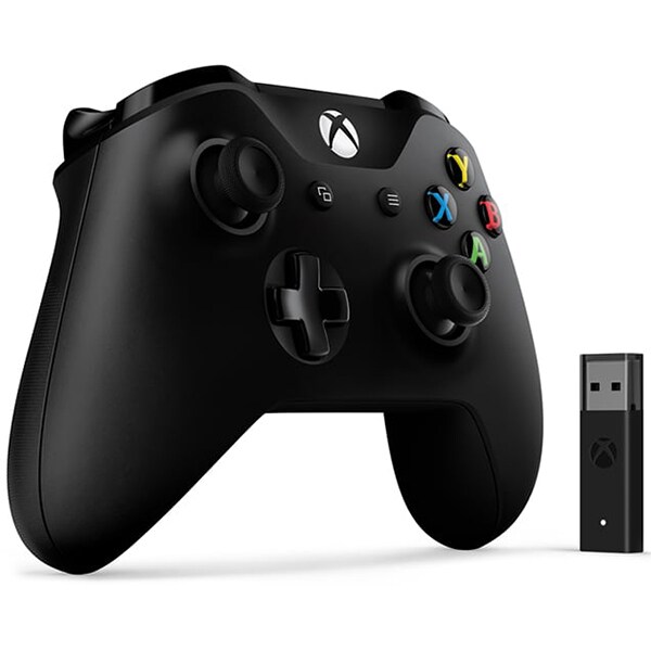 Controller Wireless MICROSOFT Xbox One + adaptor wireless PC Windows 10