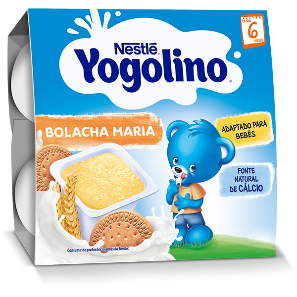 Gustare NESTLE Yogolino Gris cu lapte si biscuiti 12344620, 6 luni+, 4 x 100g