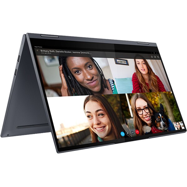 Laptop 2 in 1 LENOVO Yoga 7 15ITL5, Intel Core i7-1165G7 pana la 4.7GHz, 15.6" Full HD Touch, 16GB, SSD 1TB, Intel Iris Xe, Windows 10 Home, Slate Grey