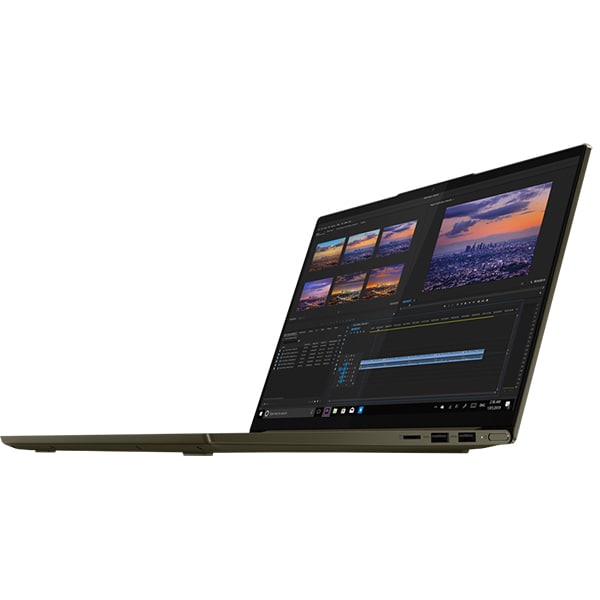 Laptop LENOVO Yoga Slim 7 14IIL05, Intel Core i7-1065G7 pana la 3.9GHz, 14" Full HD, 16GB, 1TB, Intel Iris Plus Graphics, Windows 10 Home, verde inchis
