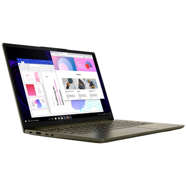 Laptop LENOVO Yoga Slim 7 14IIL05, Intel Core i7-1065G7 pana la 3.9GHz, 14" Full HD, 16GB, 1TB, Intel Iris Plus Graphics, Windows 10 Home, verde inchis