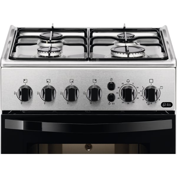 Aragaz ZANUSSI ZCG212J1XA, 4 arzatoare, Gaz, L 50 cm, Grill, inox