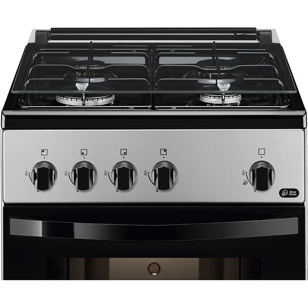 Aragaz ZANUSSI ZCG510A1SA, 4 arzatoare, Gaz, L 50 cm, Grill, argintiu