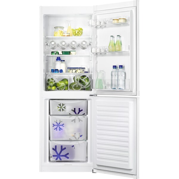 Combina frigorifica ZANUSSI ZNLN31EW2, Static low frost, 303 l, H 175 cm, Clasa E, alb
