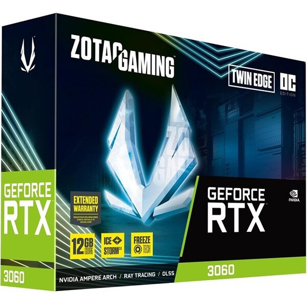 Placa video ZOTAC GeForce RTX 3060 Twin Edge OC, 12GB GDDR6, 192bit, ZT-A30600H-10M