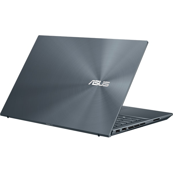 Laptop ASUS Zenbook Pro 15 OLED UM5500QE-KY204X, AMD Ryzen 7 5800H pana la 4.4GHz, 15.6" Full HD Touch, 16GB, SSD 1TB, NVIDIA GeForce RTX 3050 Ti 4GB, Windows 11 Pro, Pine Grey