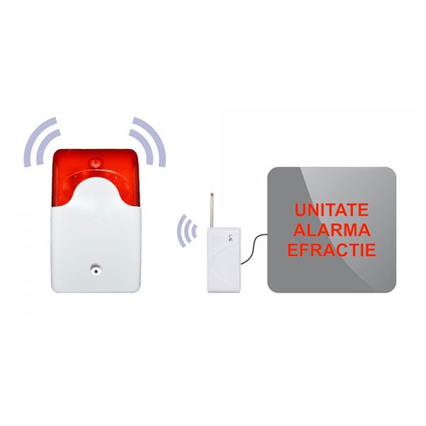 Sirena de interior wireless PNI A014 pentru sistem de detectie la efractie compatibil cu PNI PG200 2700A