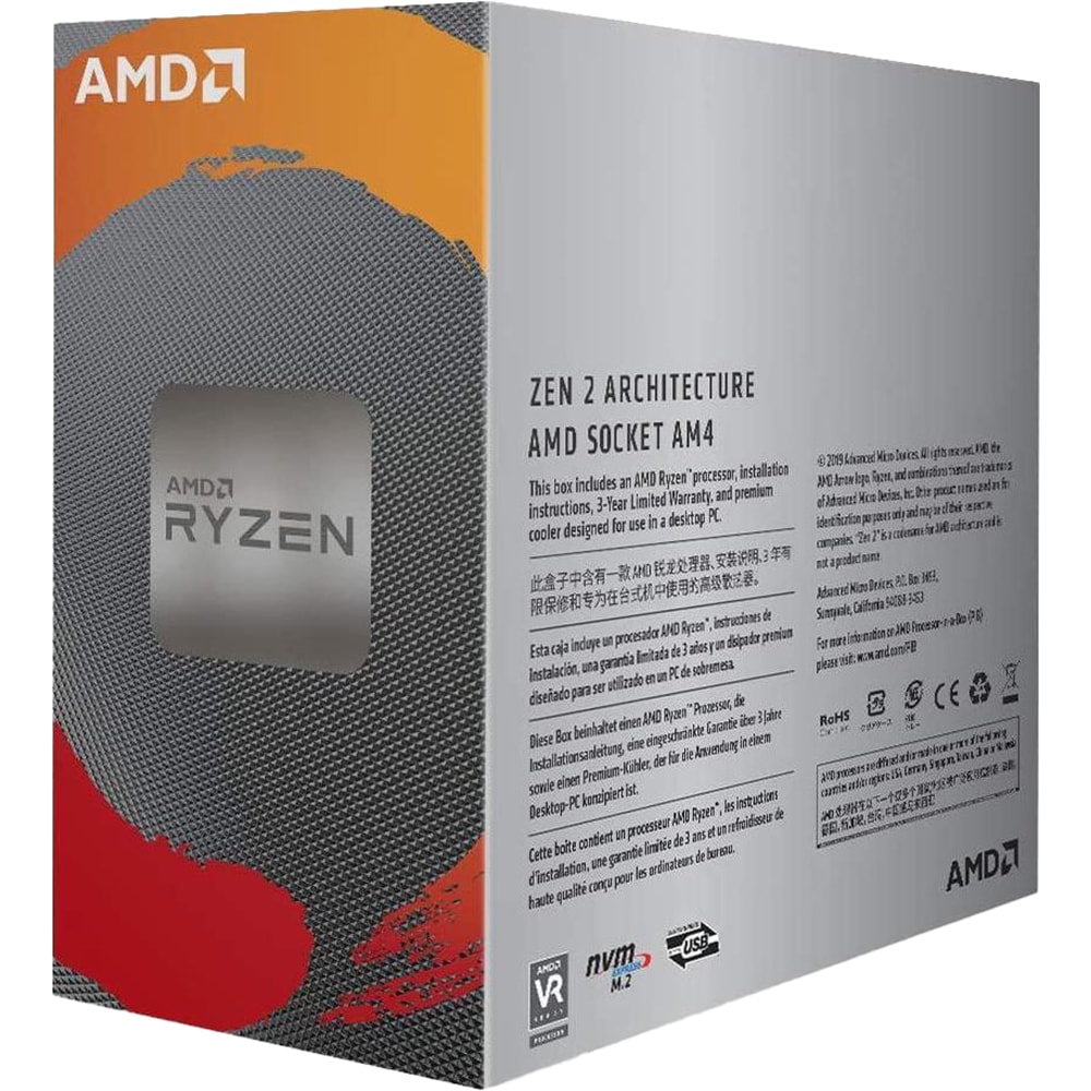 Procesor AMD Ryzen 5 3600, 3.6 GHz, Socket AM4, 100-100000031SBX