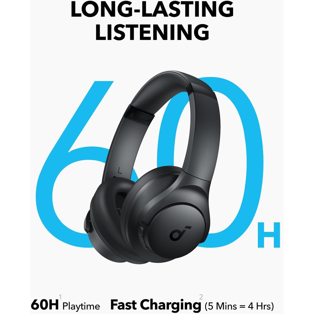 Casti ANKER SoundCore Life Q11i, Bluetooth, Over-ear, Microfon, gri inchis
