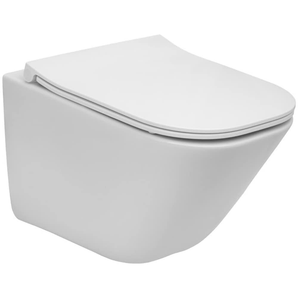 Vas WC suspendat ROCA Gap Square Compact A34H473000, portelan, 34.7 x 48 x 35 cm, capac SoftClose, alb