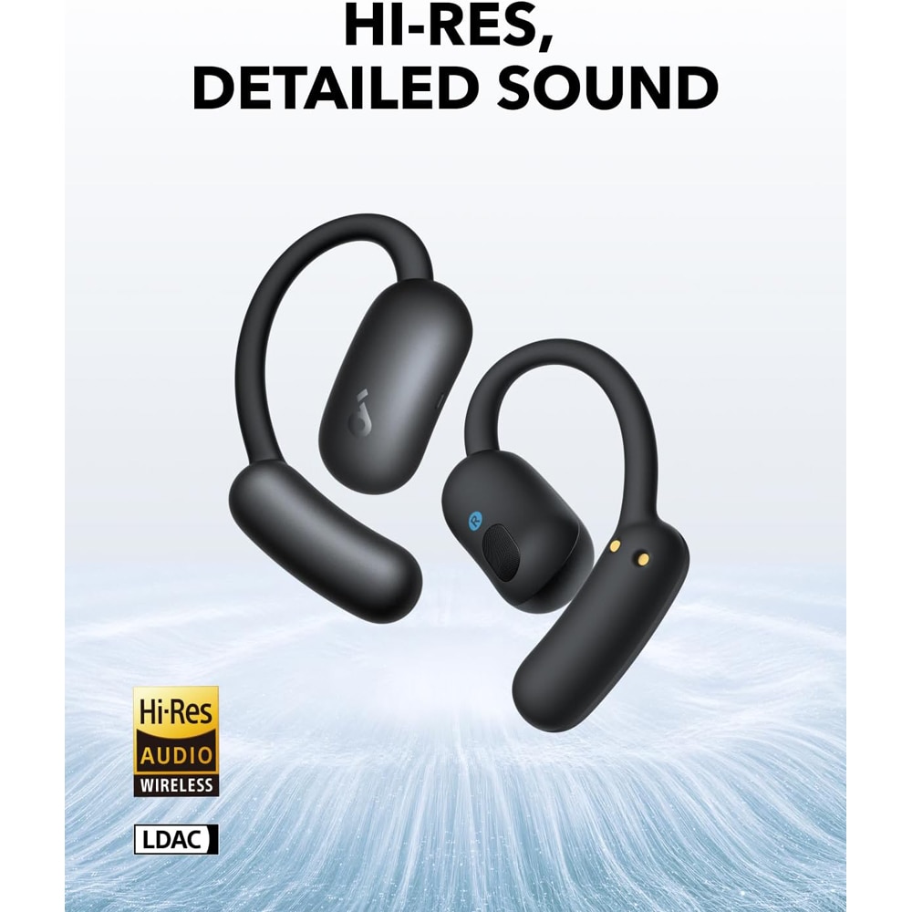 Casti ANKER Soundcore AeroFit 2, True Wireless, Bluetooth, Open-ear, Microfon, negru