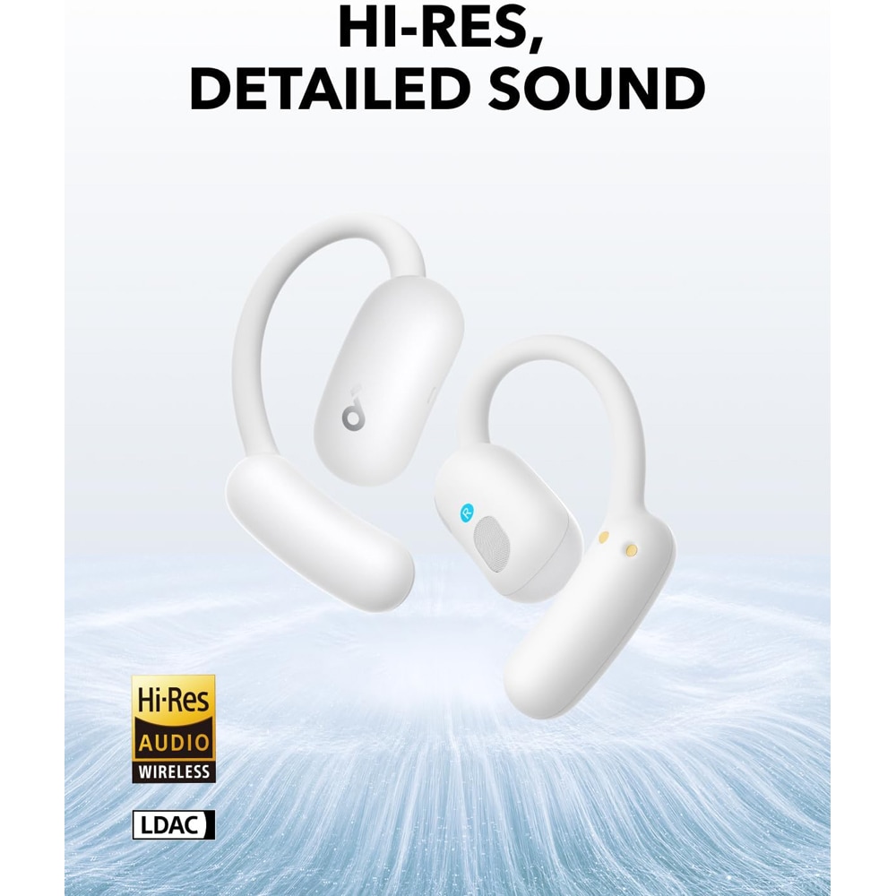 Casti ANKER Soundcore AeroFit 2, True Wireless, Bluetooth, Open-ear, Microfon, alb